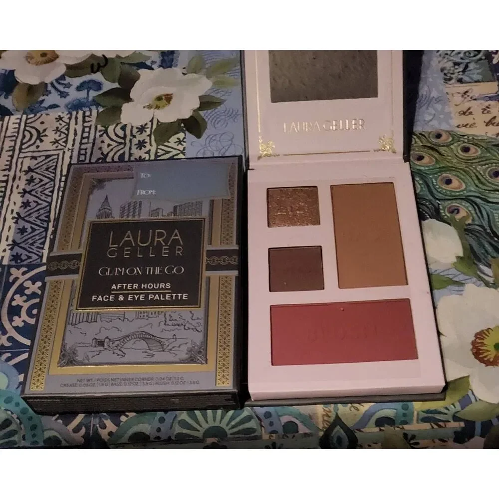 NIB~LAURA GELLER Glam on the Go Set of (3) Face & Eye Makeup Palettes